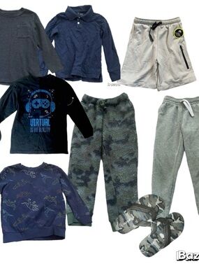 Sz 5t Boys 8 Piece Clothing Bundle With Flip Flops